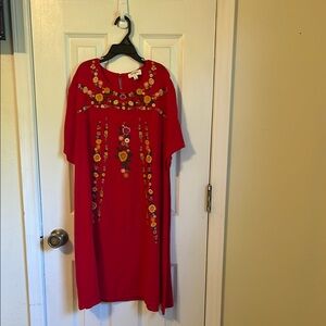 Umgee Red Floral Dress